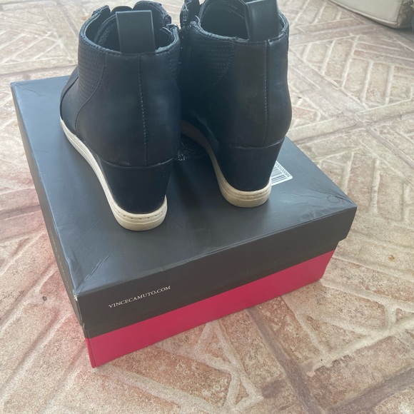 Women’s black wedge ankle booties. - Picture 7 of 7